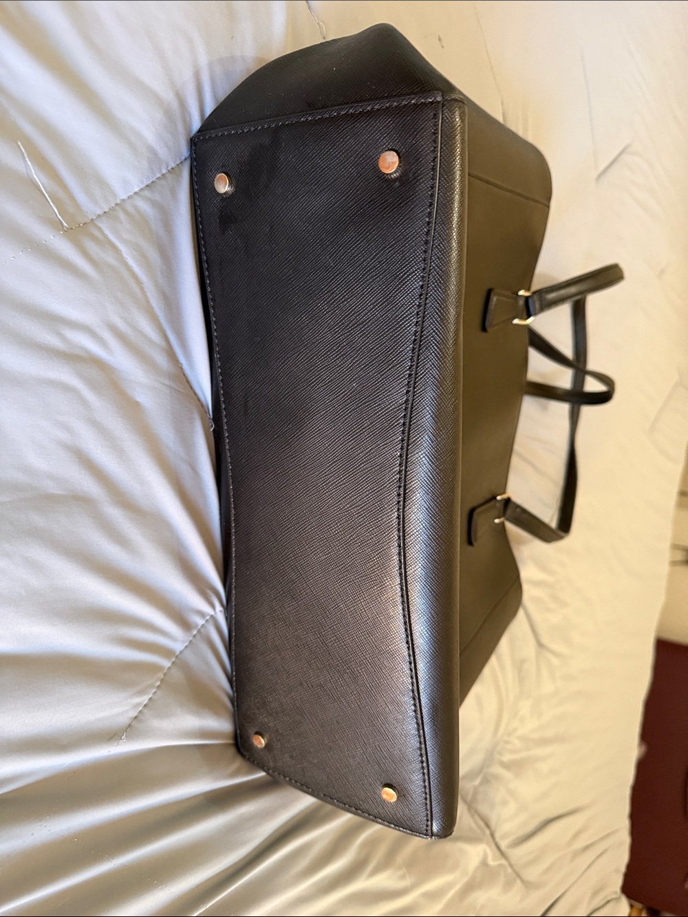 kate spade Perry Black Saffiano Leather Laptop Tote - Picture 7 of 10